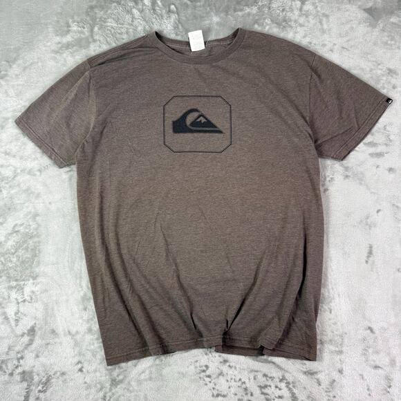 Quicksilver men’s brown vintage surfer shirt size large middle graphic y2k - Picture 1 of 7